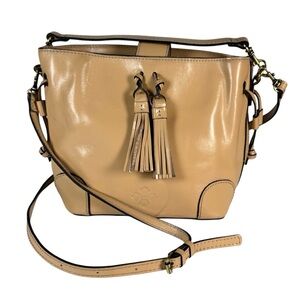 PATRICIA NASH Chaumont Sand Leather Top Handle Crossbody Handbag Classic City